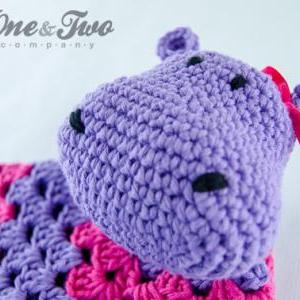Hippo Lovey / Security Blanket - PDF Crochet Pattern on Luulla